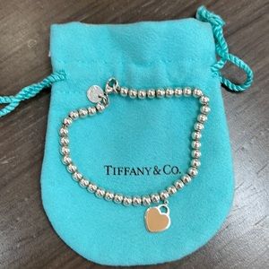 COPY - Return to Tiffany Pink Heart Tag Beas Bracelet